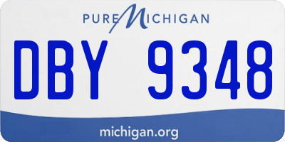 MI license plate DBY9348