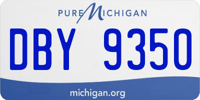 MI license plate DBY9350