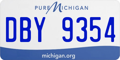 MI license plate DBY9354