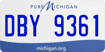 MI license plate DBY9361