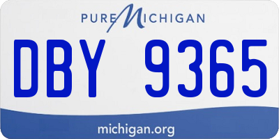 MI license plate DBY9365