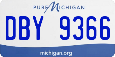 MI license plate DBY9366