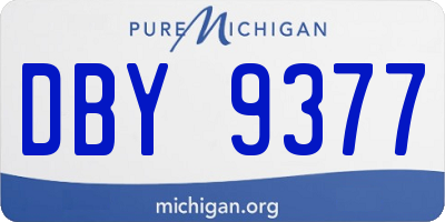 MI license plate DBY9377