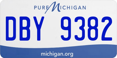 MI license plate DBY9382