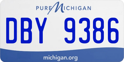 MI license plate DBY9386