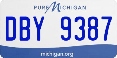 MI license plate DBY9387
