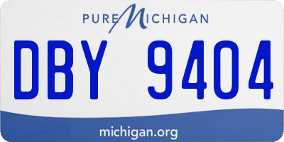 MI license plate DBY9404
