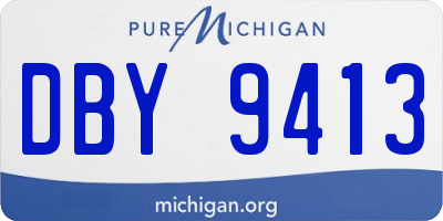 MI license plate DBY9413