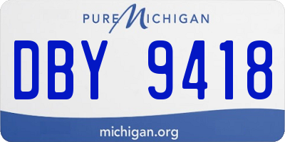 MI license plate DBY9418