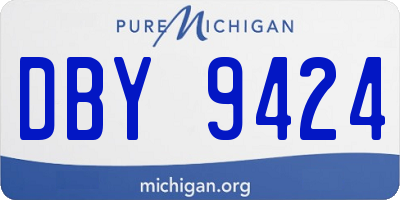 MI license plate DBY9424