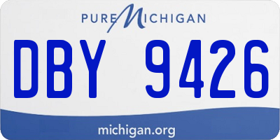 MI license plate DBY9426