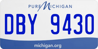 MI license plate DBY9430