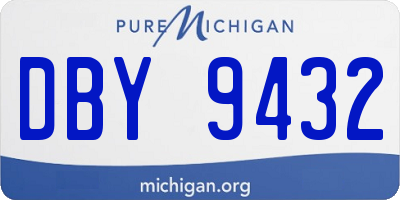MI license plate DBY9432