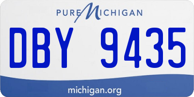 MI license plate DBY9435
