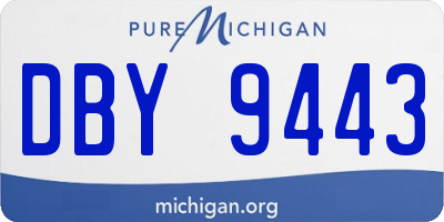 MI license plate DBY9443