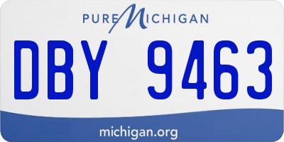 MI license plate DBY9463