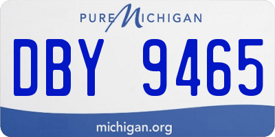 MI license plate DBY9465