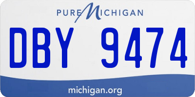 MI license plate DBY9474