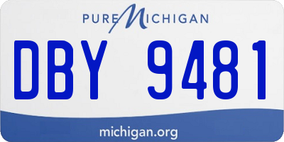 MI license plate DBY9481