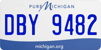 MI license plate DBY9482