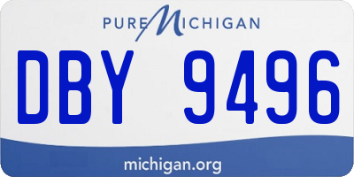 MI license plate DBY9496