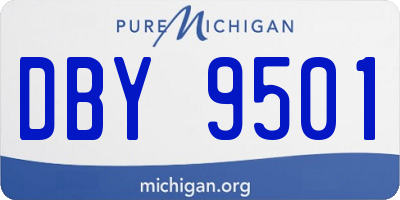 MI license plate DBY9501
