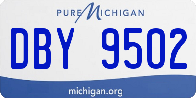 MI license plate DBY9502