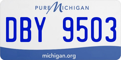 MI license plate DBY9503