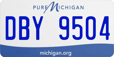 MI license plate DBY9504