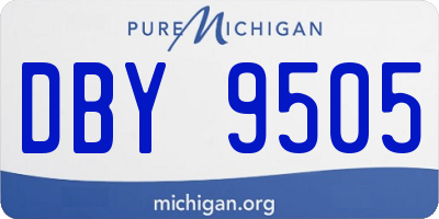 MI license plate DBY9505
