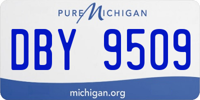 MI license plate DBY9509
