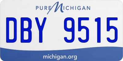 MI license plate DBY9515