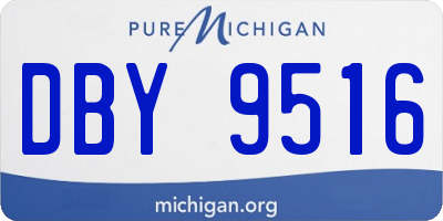 MI license plate DBY9516