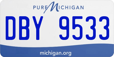 MI license plate DBY9533