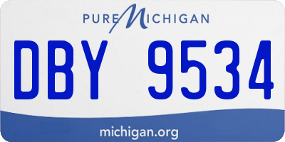 MI license plate DBY9534