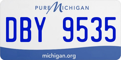 MI license plate DBY9535