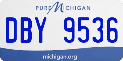 MI license plate DBY9536