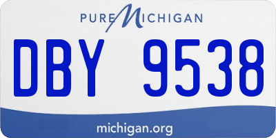 MI license plate DBY9538