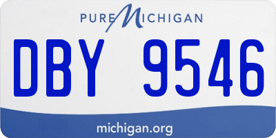 MI license plate DBY9546