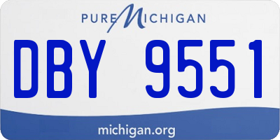 MI license plate DBY9551
