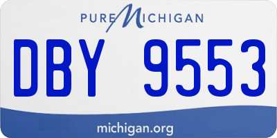 MI license plate DBY9553