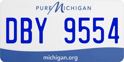 MI license plate DBY9554