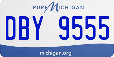 MI license plate DBY9555