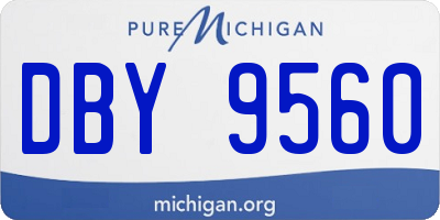 MI license plate DBY9560