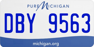 MI license plate DBY9563