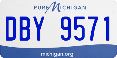 MI license plate DBY9571
