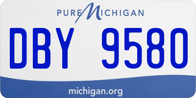 MI license plate DBY9580