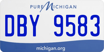 MI license plate DBY9583