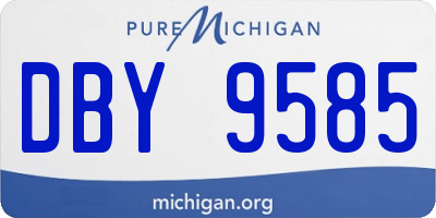 MI license plate DBY9585