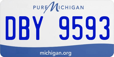 MI license plate DBY9593